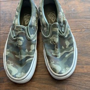 Camouflage green vans!
